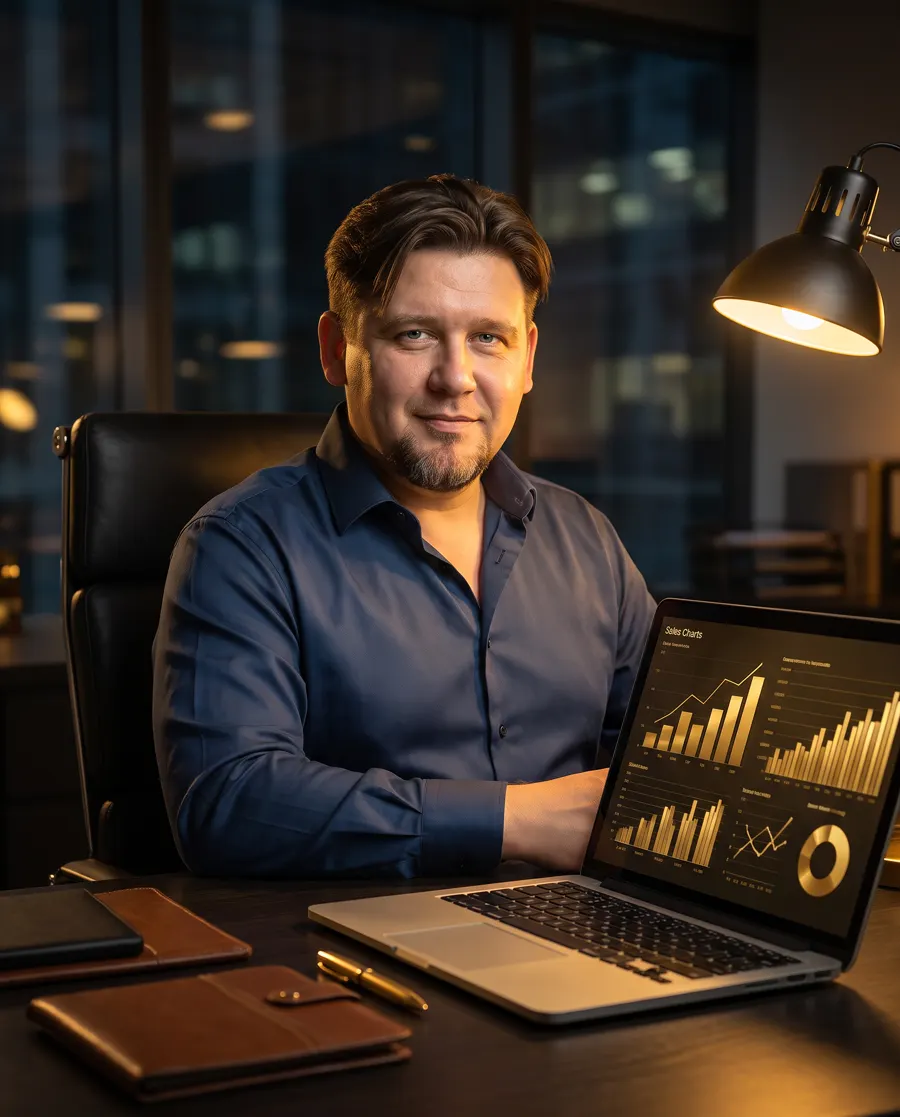 Александр Михейкин за работой: аналитика продаж маркетплейса